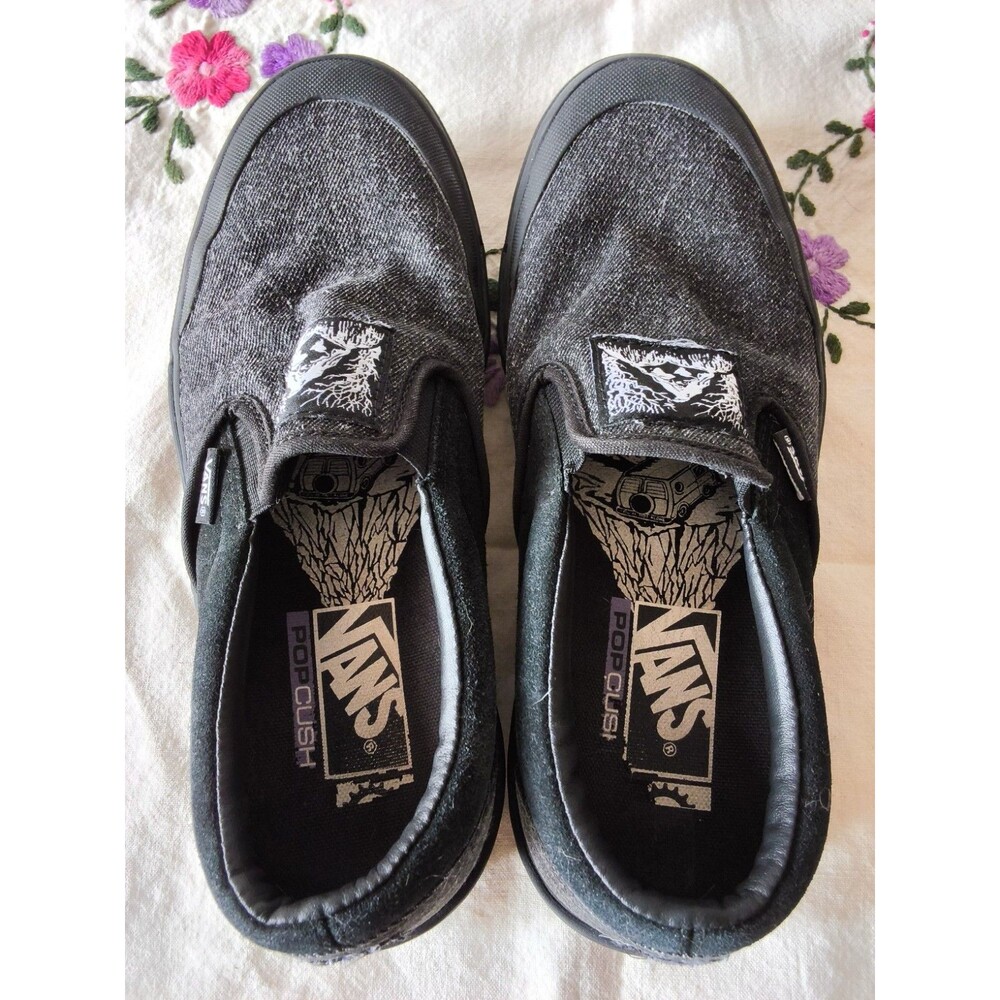 Vans Slip-On BMX Fast and Loose Marl Shoes Woven Mountain Patch Men's 6.5 Skater